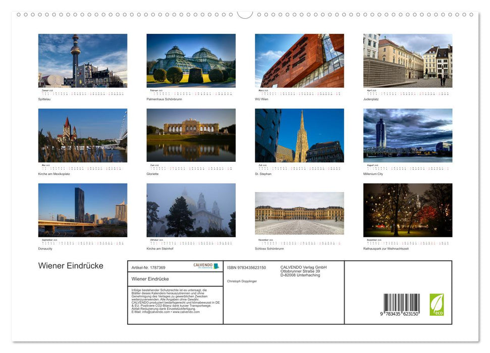 Wiener Eindrücke (CALVENDO Premium Wandkalender 2025)