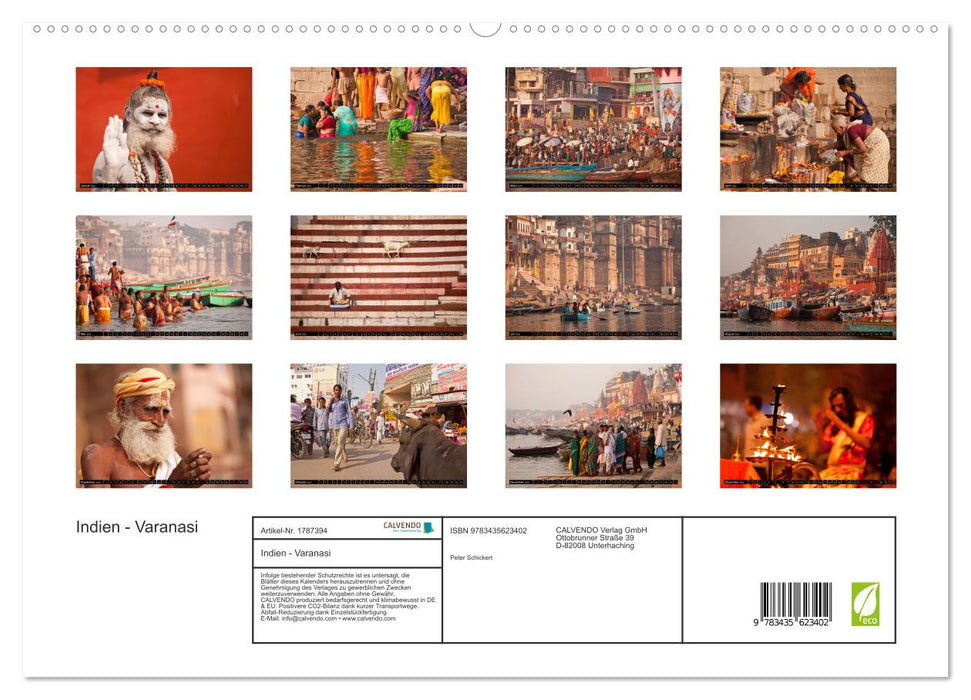 Indien - Varanasi (CALVENDO Premium Wandkalender 2025)