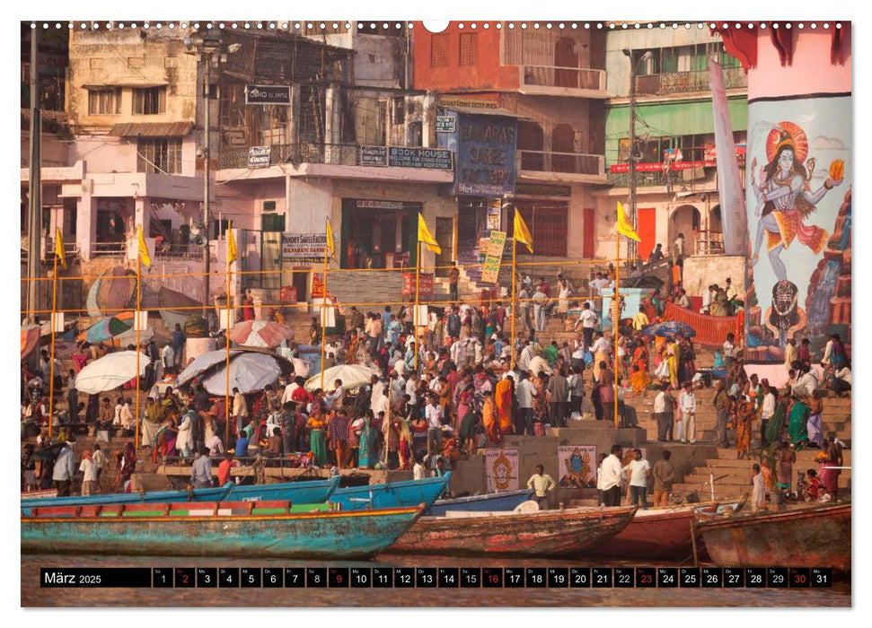 Indien - Varanasi (CALVENDO Premium Wandkalender 2025)