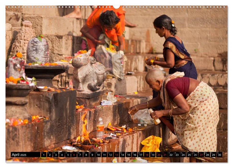 Indien - Varanasi (CALVENDO Premium Wandkalender 2025)