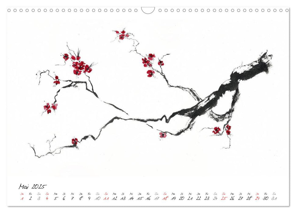 Asiatische Tuschmalerei (CALVENDO Wandkalender 2025)