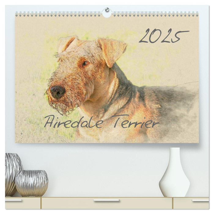 Airedale Terrier 2025 (CALVENDO Premium Wandkalender 2025)