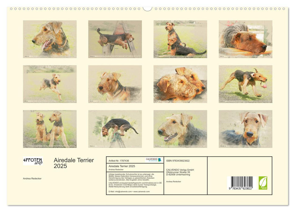 Airedale Terrier 2025 (CALVENDO Premium Wandkalender 2025)