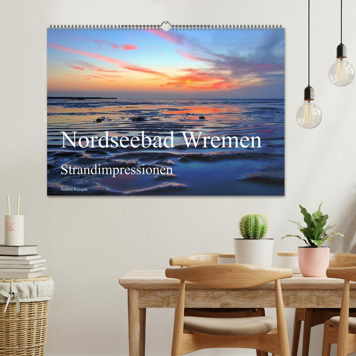 Nordseebad Wremen - Strandimpressionen (CALVENDO Wandkalender 2025)