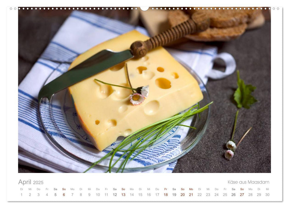 Der Käsekalender Edel und lecker (CALVENDO Premium Wandkalender 2025)