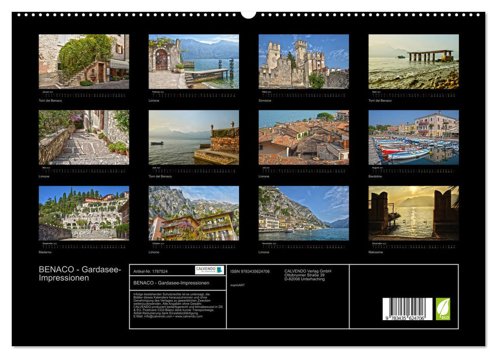 BENACO - Gardasee-Impressionen (CALVENDO Premium Wandkalender 2025)