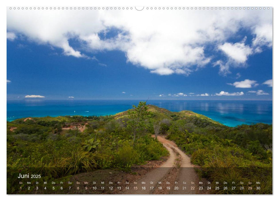 Paradiesstrände der Seychellen (CALVENDO Premium Wandkalender 2025)