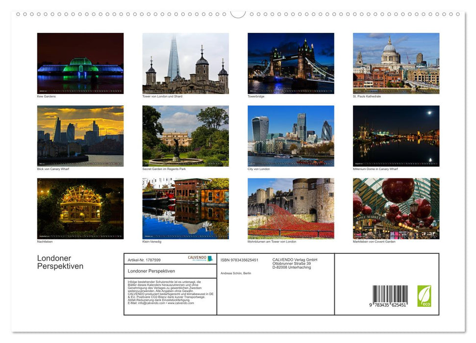 Londoner Perspektiven (CALVENDO Premium Wandkalender 2025)