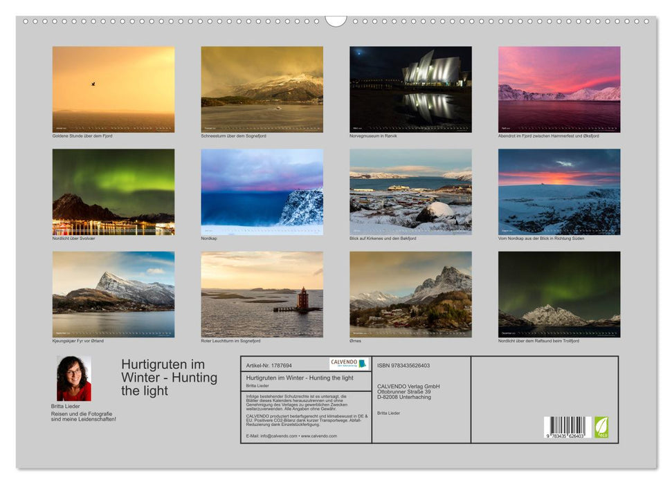 Hurtigruten im Winter - Hunting the light (CALVENDO Wandkalender 2025)