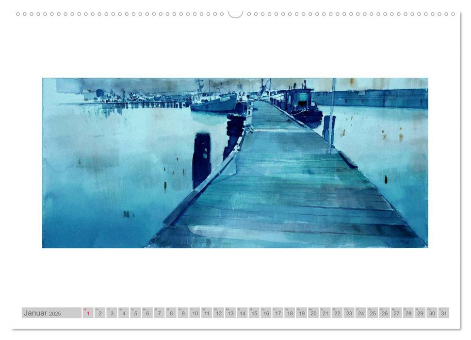 Faszinierende Weite. Rügen-Landschaft im Aquarell (CALVENDO Premium Wandkalender 2025)