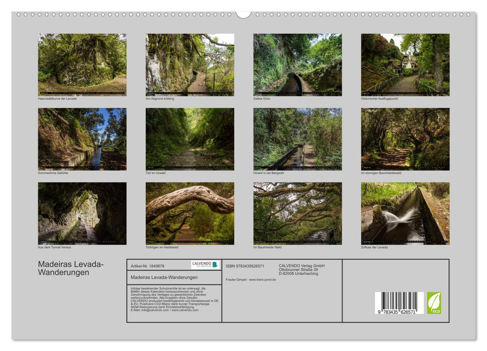 Madeiras Levada-Wanderungen (CALVENDO Premium Wandkalender 2025)