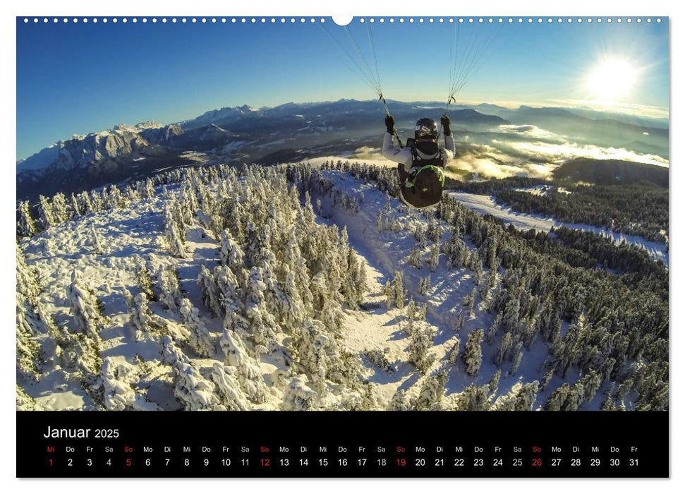 Paragliding - zwischen Himmel und Erde (CALVENDO Premium Wandkalender 2025)