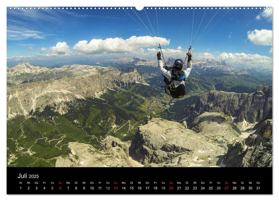 Paragliding - zwischen Himmel und Erde (CALVENDO Premium Wandkalender 2025)