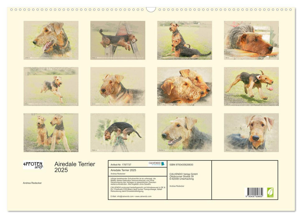 Airedale Terrier 2025 (CALVENDO Wandkalender 2025)