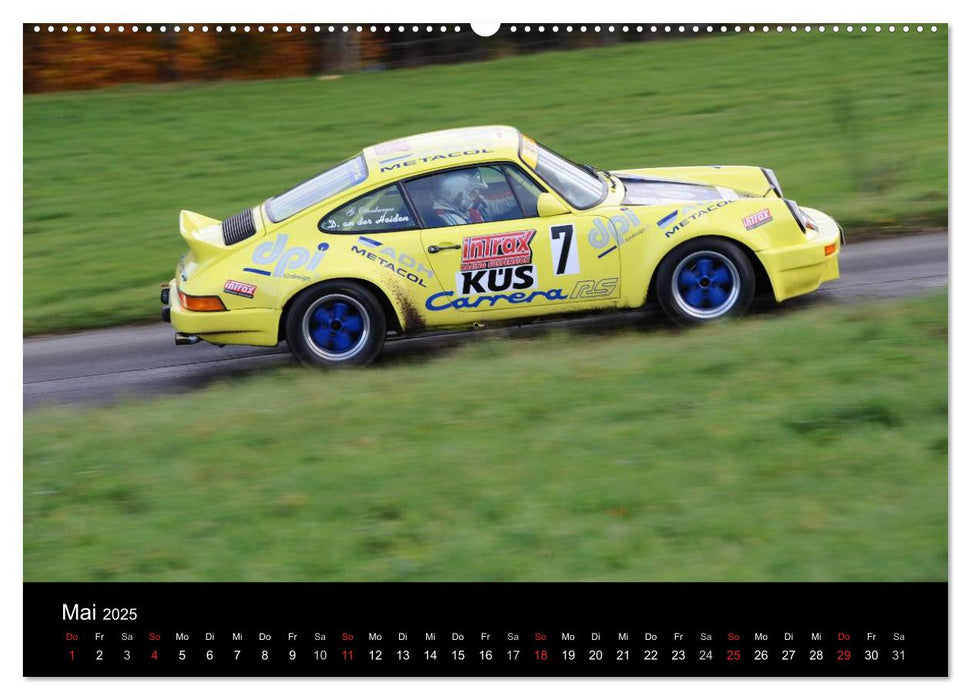 Bergrennen und Rallye im Porsche (CALVENDO Premium Wandkalender 2025)