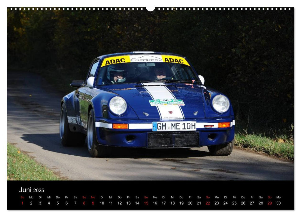 Bergrennen und Rallye im Porsche (CALVENDO Premium Wandkalender 2025)