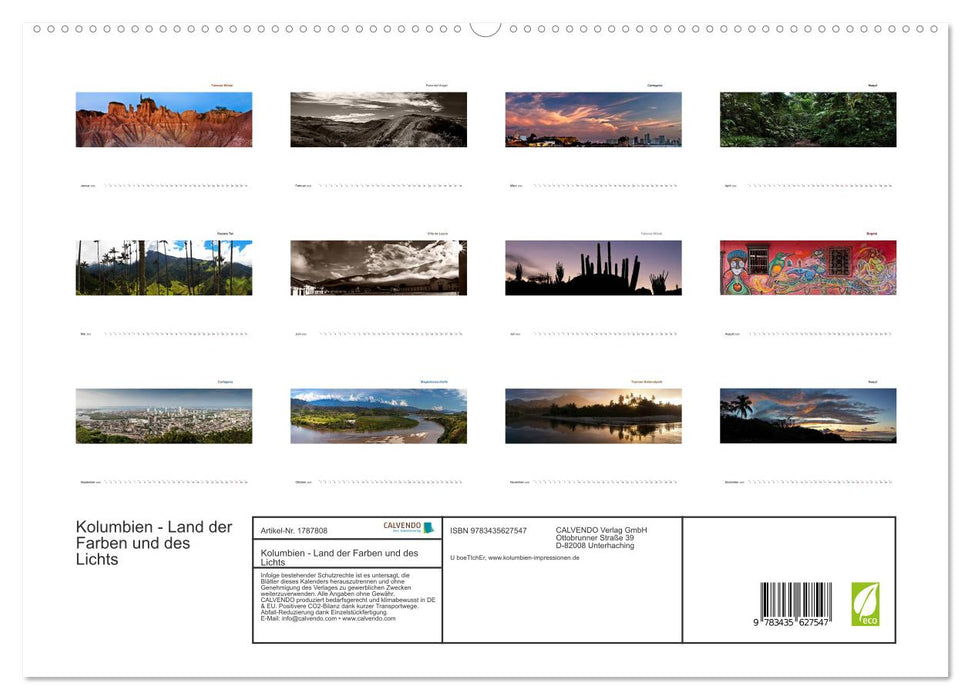 Kolumbien - Land der Farben und des Lichts (CALVENDO Premium Wandkalender 2025)