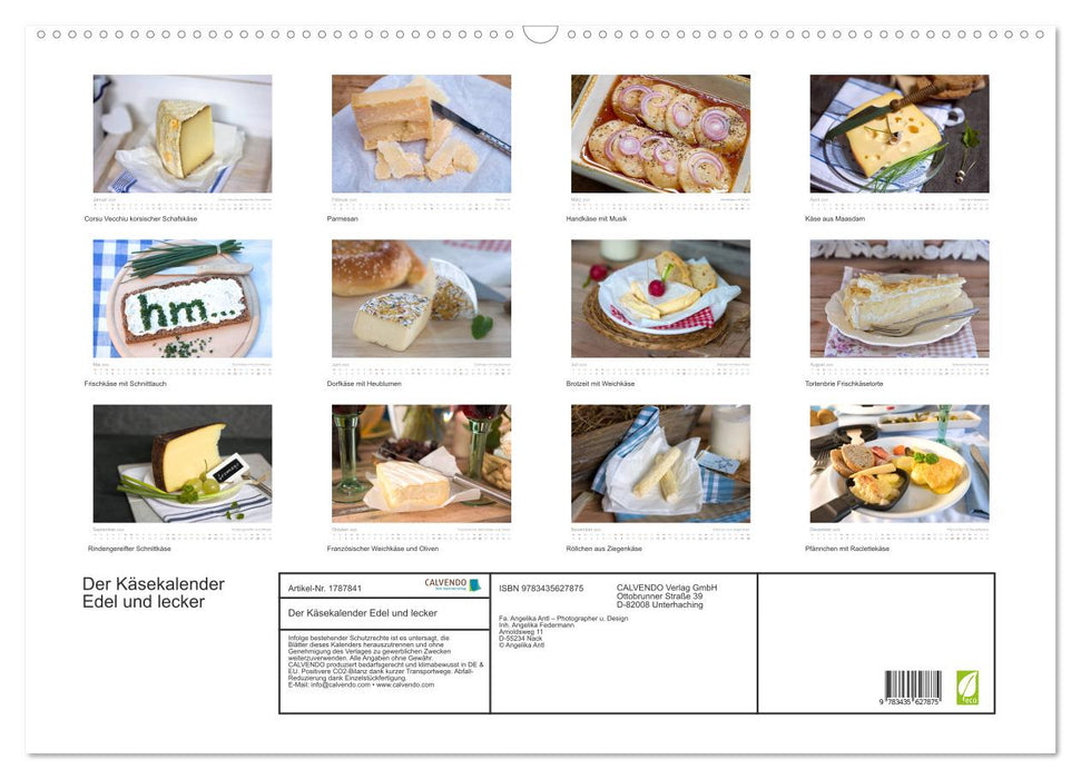 Der Käsekalender Edel und lecker (CALVENDO Wandkalender 2025)