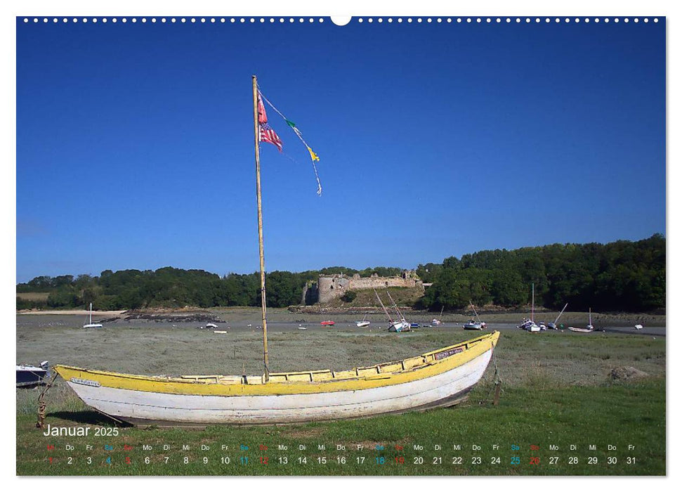 Bretagne - Sehnsucht in Blau (CALVENDO Premium Wandkalender 2025)