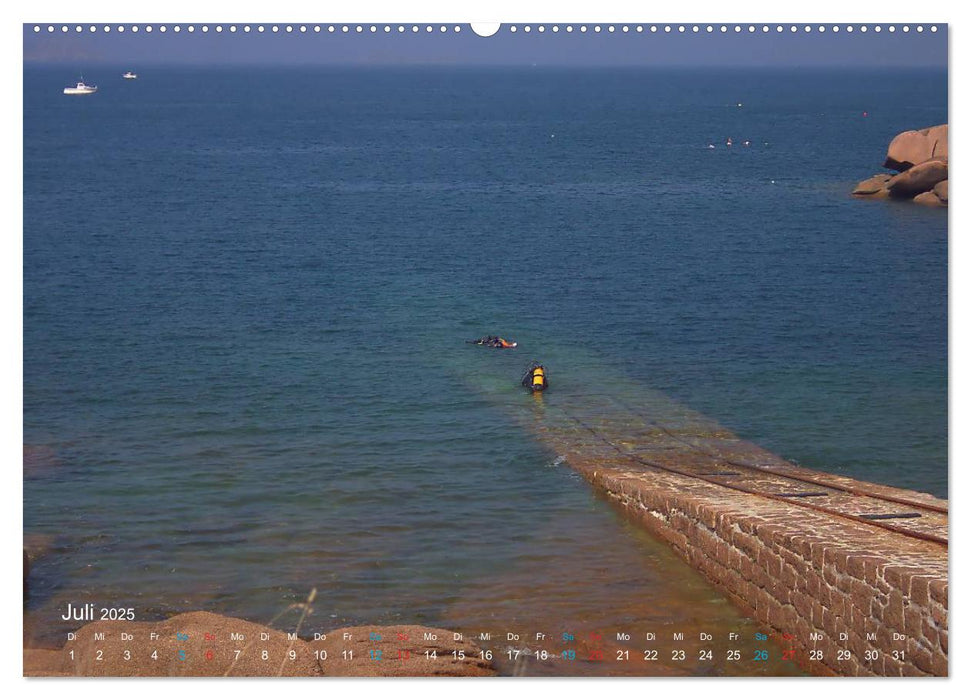 Bretagne - Sehnsucht in Blau (CALVENDO Premium Wandkalender 2025)