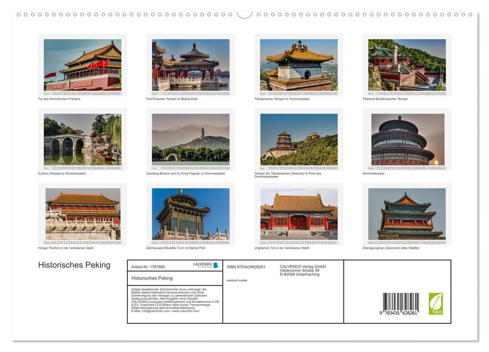 Historisches Peking (CALVENDO Premium Wandkalender 2025)