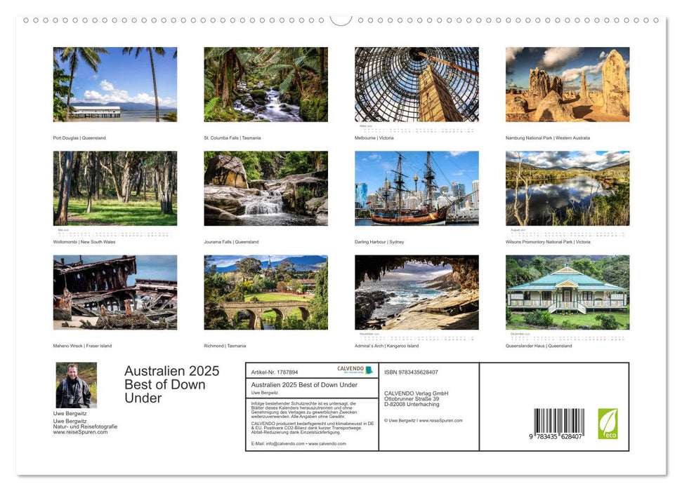 Australien 2025 Best of Down Under (CALVENDO Premium Wandkalender 2025)