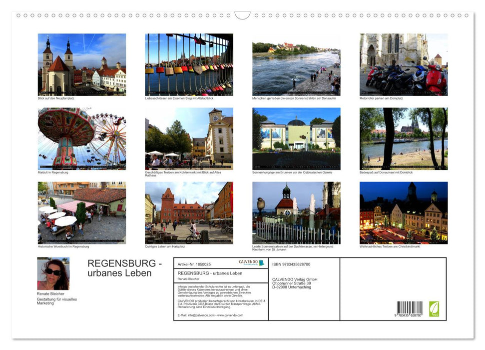 REGENSBURG - urbanes Leben (CALVENDO Wandkalender 2025)