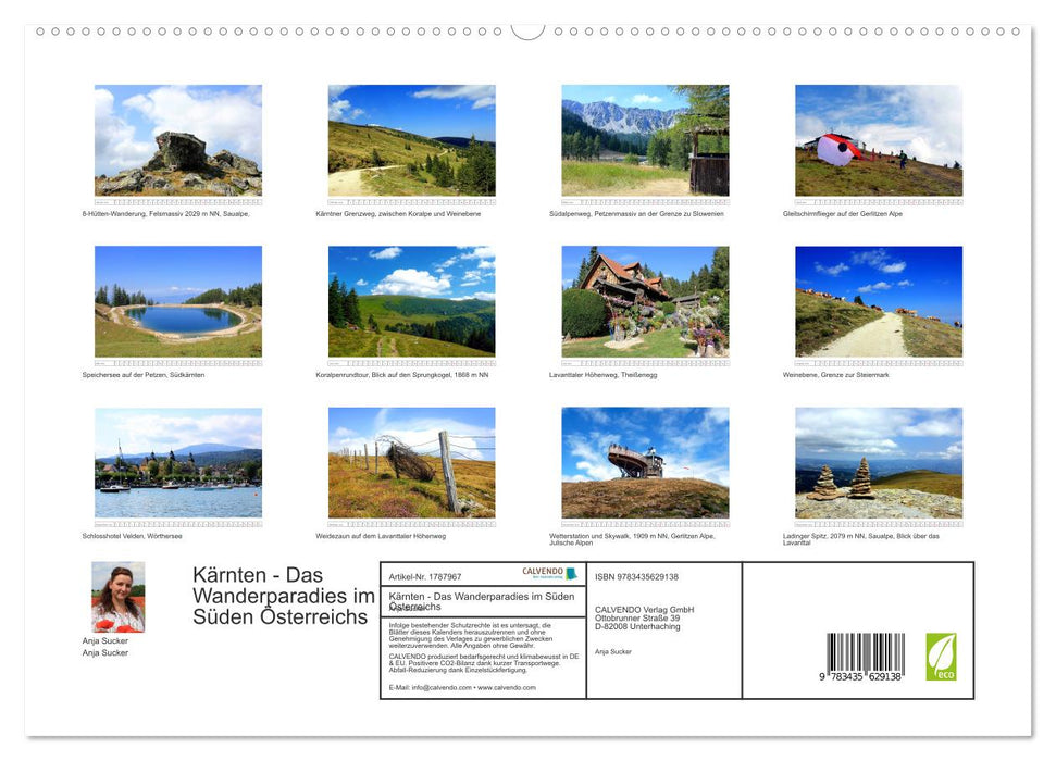 Kärnten - Das Wanderparadies im Süden Österreichs (CALVENDO Premium Wandkalender 2025)