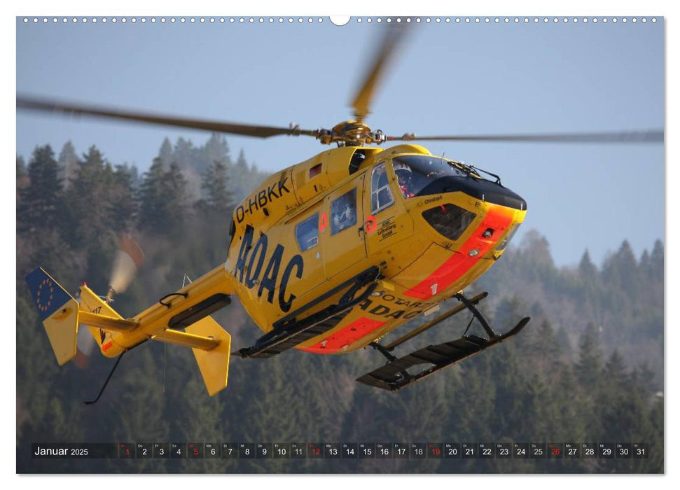 Helikopter in der Luft (CALVENDO Premium Wandkalender 2025)