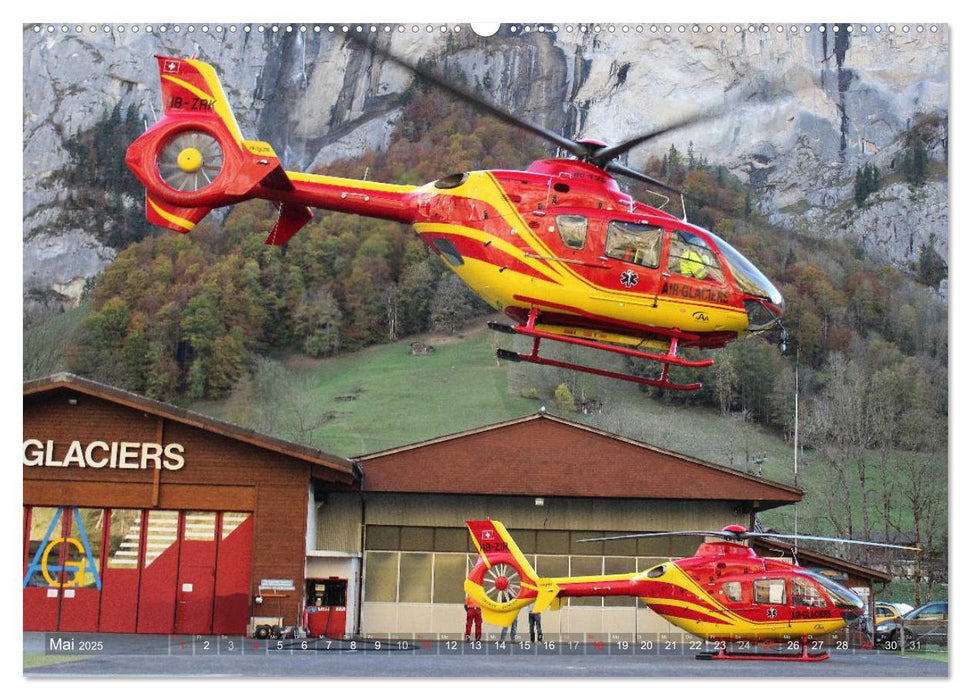 Helikopter in der Luft (CALVENDO Premium Wandkalender 2025)