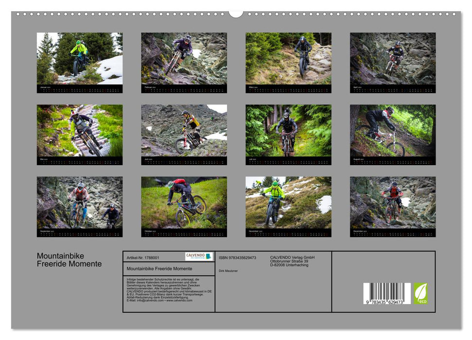 Mountainbike Freeride Momente (CALVENDO Premium Wandkalender 2025)