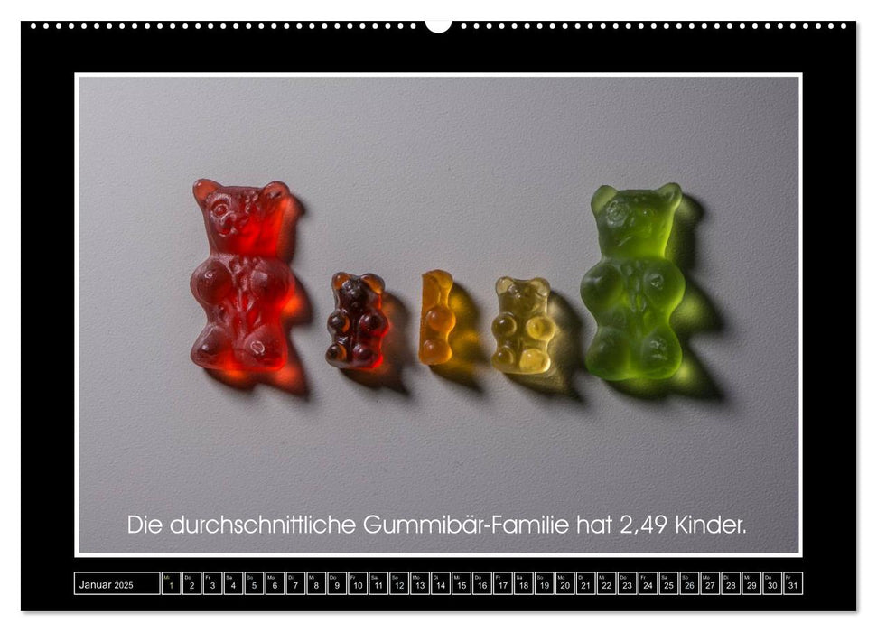 Wissenswertes aus der Welt der Gummibären (CALVENDO Premium Wandkalender 2025)