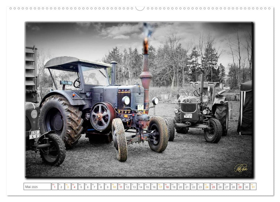 Oldtimer - nostalgische Traktoren und Lastwagen (CALVENDO Wandkalender 2025)