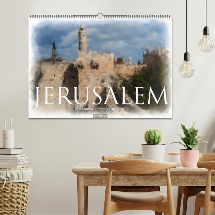 Jerusalem à la aquarell (CALVENDO Wandkalender 2025)