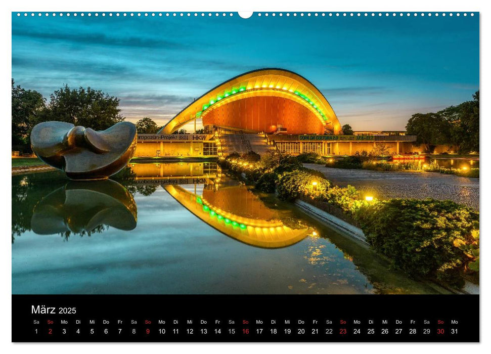 Berlin City bei Nacht (CALVENDO Premium Wandkalender 2025)