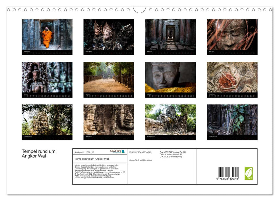 Tempel rund um Angkor Wat (CALVENDO Wandkalender 2025)