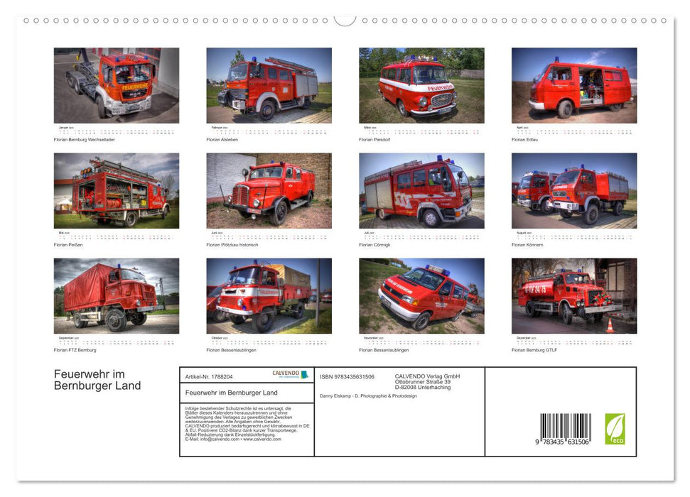 Feuerwehr im Bernburger Land (CALVENDO Premium Wandkalender 2025)