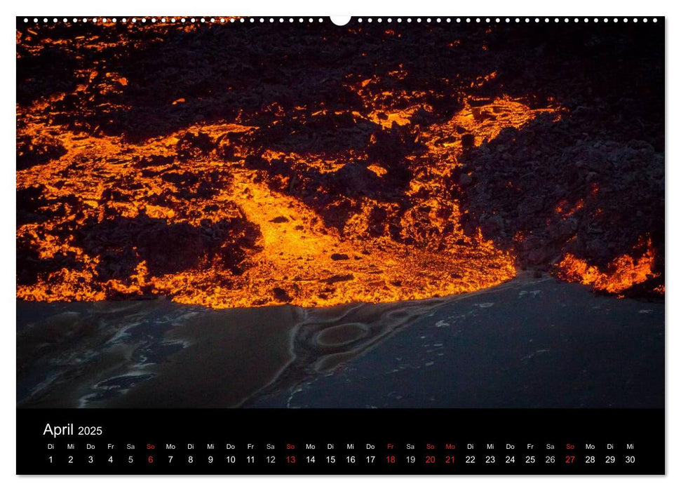 Vulkanausbruch - Island (CALVENDO Premium Wandkalender 2025)