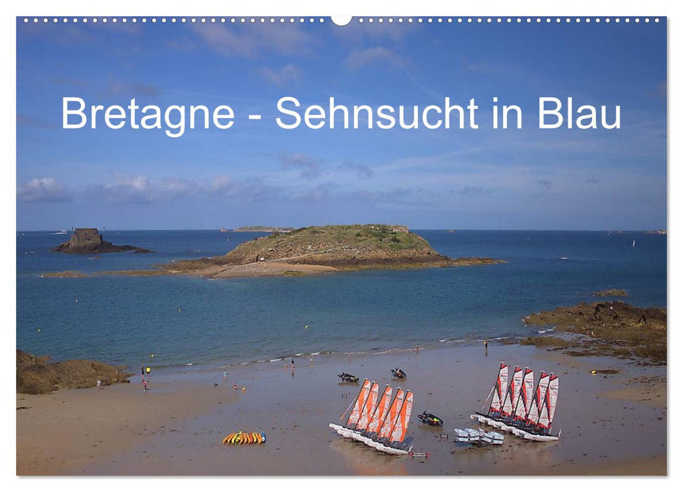 Bretagne - Sehnsucht in Blau (CALVENDO Wandkalender 2025)