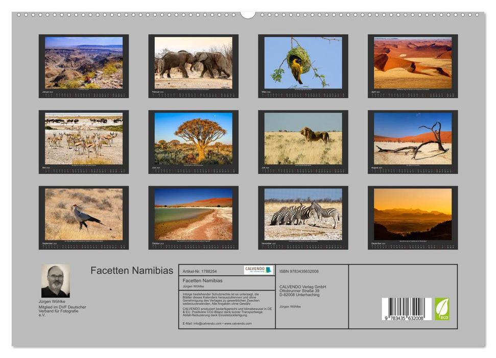 Facetten Namibias (CALVENDO Premium Wandkalender 2025)
