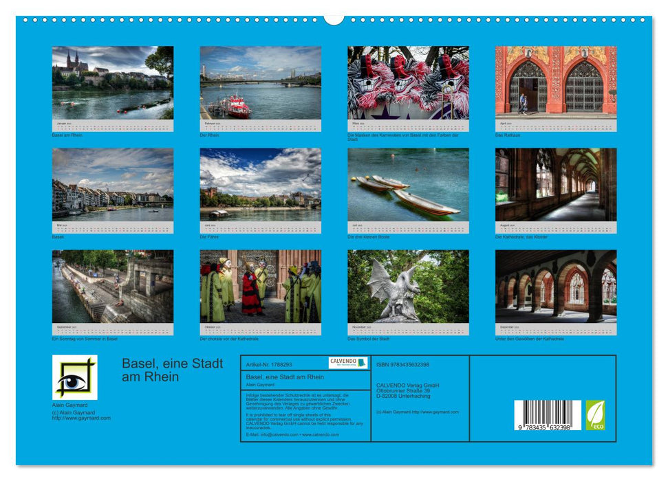 Basel, eine Stadt am Rhein (CALVENDO Premium Wandkalender 2025)