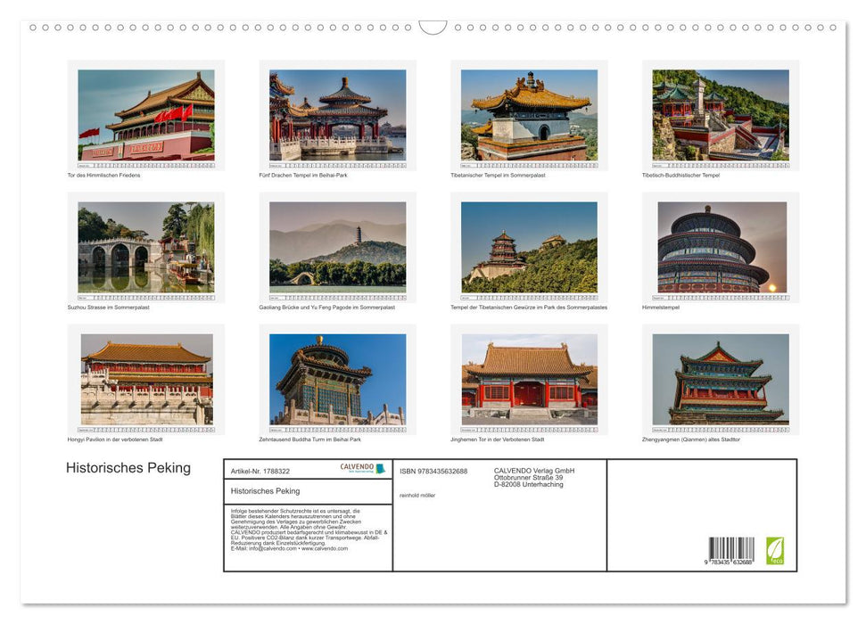 Historisches Peking (CALVENDO Wandkalender 2025)