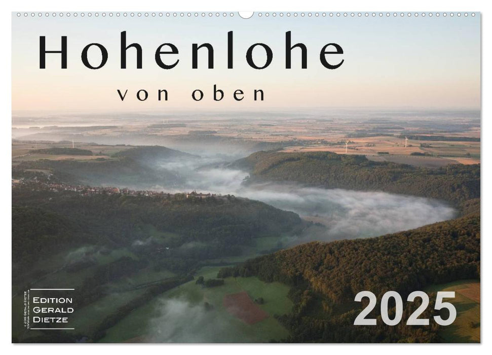 Hohenlohe von oben (CALVENDO Wandkalender 2025)