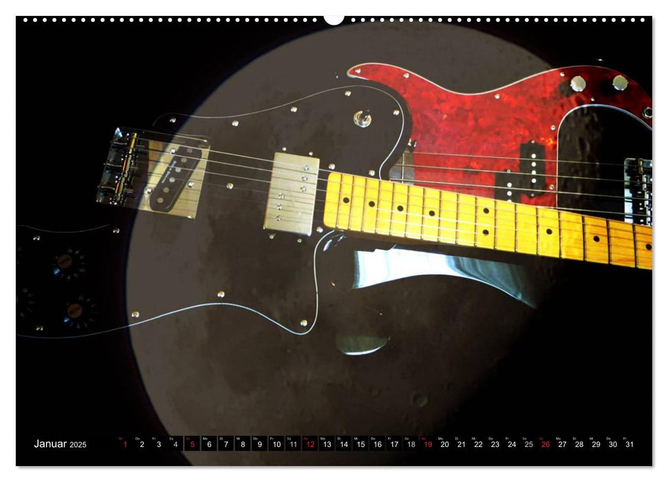 Mystische Gitarren (CALVENDO Premium Wandkalender 2025)