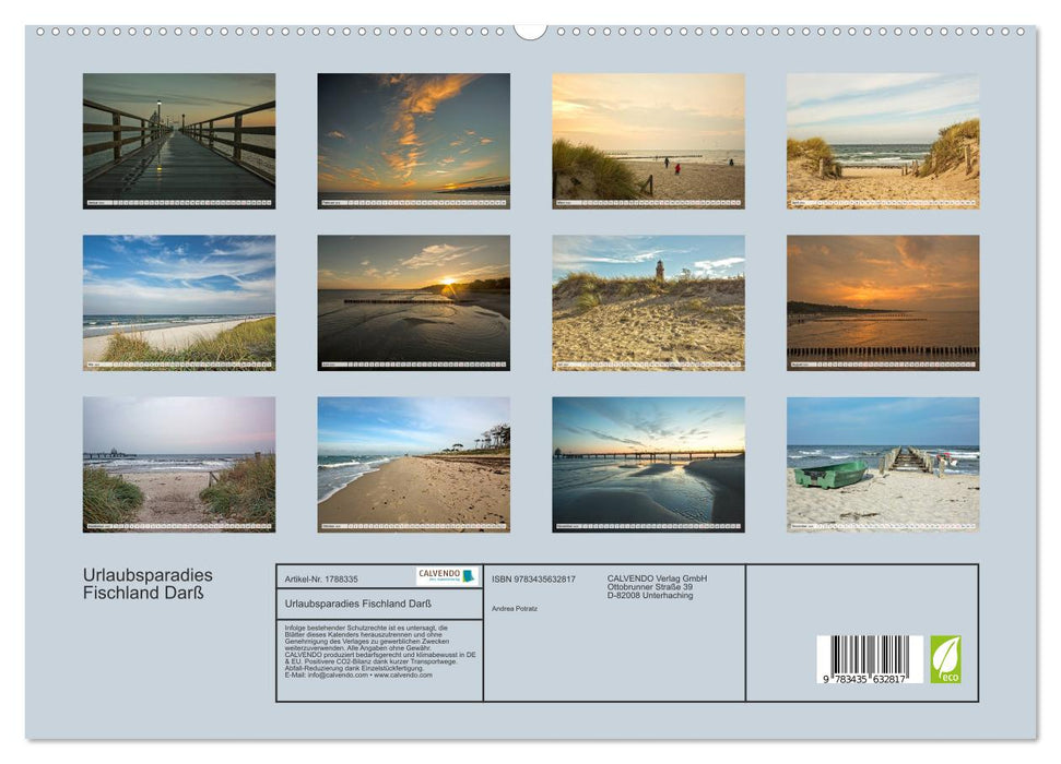 Urlaubsparadies Fischland Darß (CALVENDO Premium Wandkalender 2025)