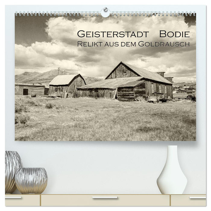 Geisterstadt Bodie - Relikt aus dem Goldrausch (schwarz-weiß) (CALVENDO Premium Wandkalender 2025)