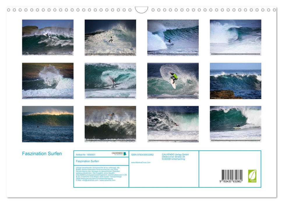 Faszination Surfen (CALVENDO Wandkalender 2025)