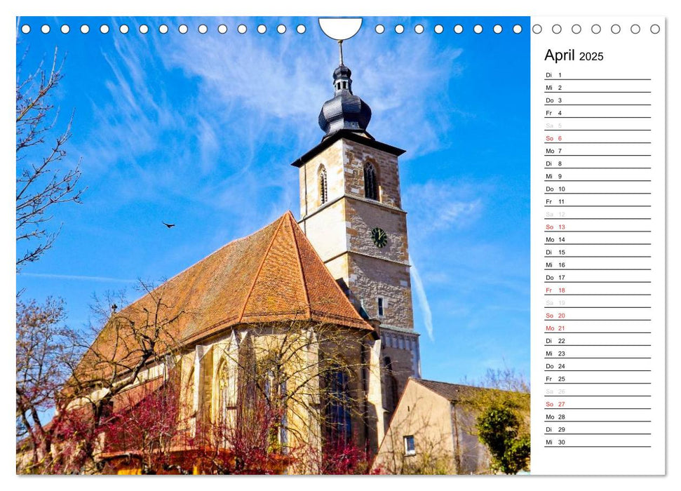 Sehenswürdigkeiten Crailsheim Hohenlohe / Franken (CALVENDO Wandkalender 2025)