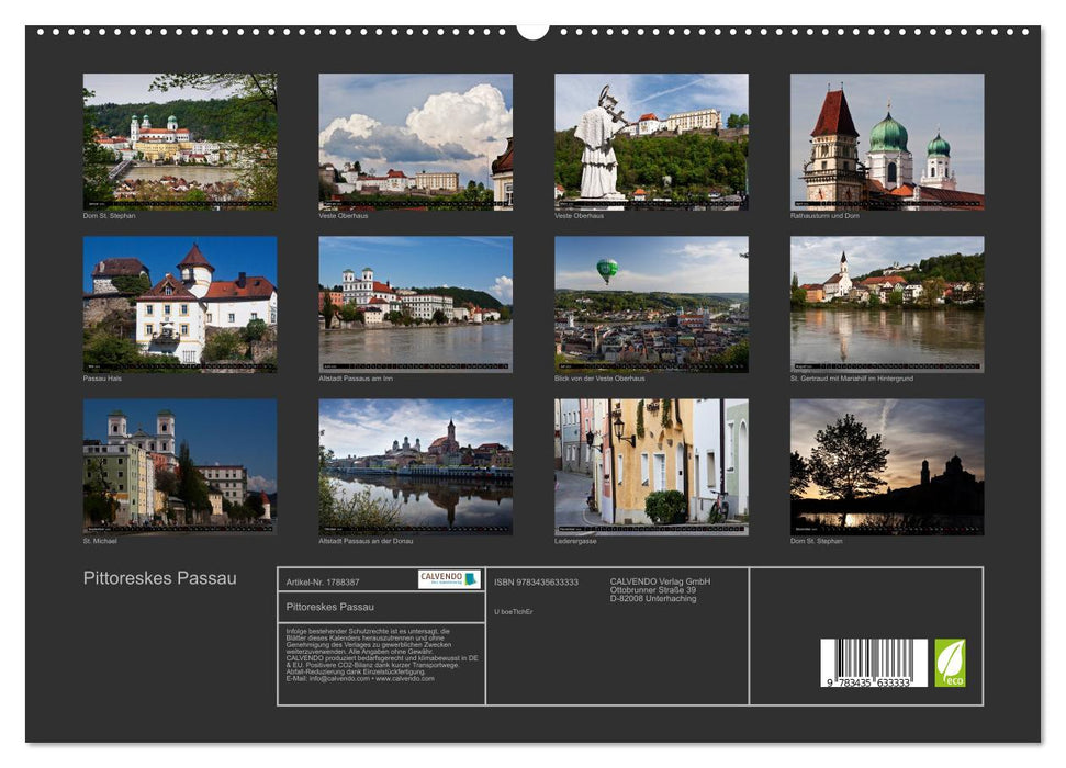 Pittoreskes Passau (CALVENDO Premium Wandkalender 2025)