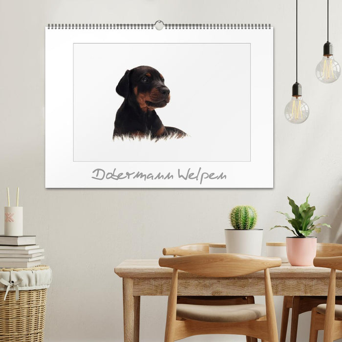 Dobermann Welpen (CALVENDO Wandkalender 2025)